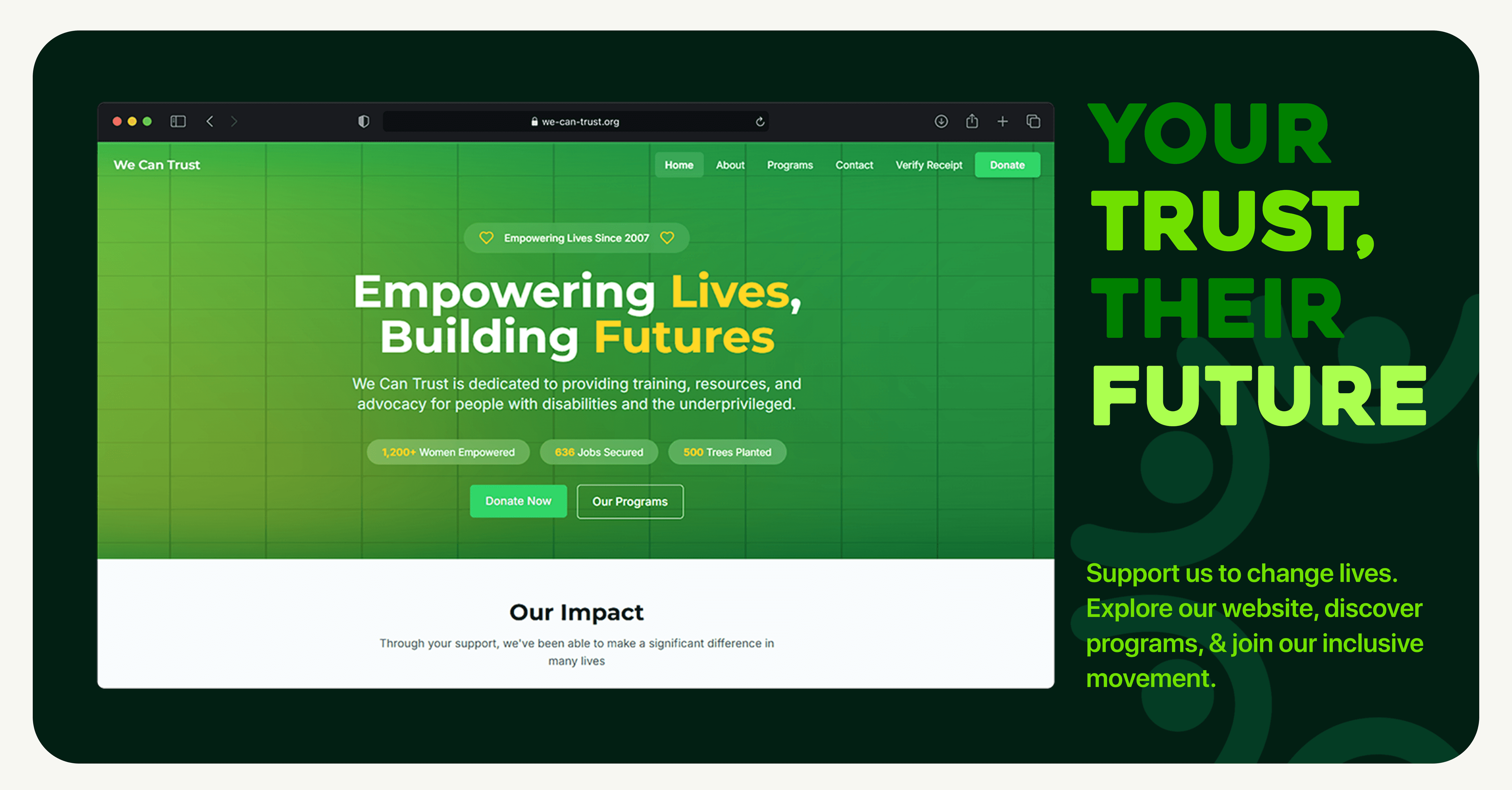 We Can Trust Website Launch